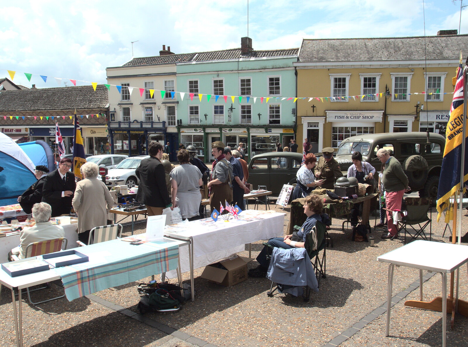 Diss Market Place from A Busy Day and a Church Fair, Diss, Norfolk - 28th June 2014