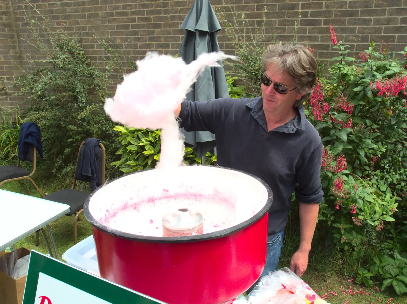 Candy Floss by the church hall, from A Busy Day and a Church Fair, Diss, Norfolk - 28th June 2014