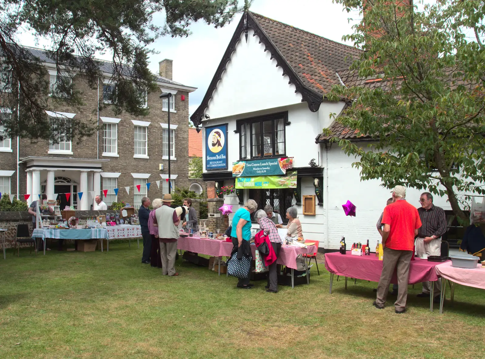 The Saracen's Head from the church hall, from A Busy Day and a Church Fair, Diss, Norfolk - 28th June 2014