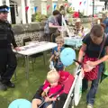 Gary chats to the boys, A Busy Day and a Church Fair, Diss, Norfolk - 28th June 2014