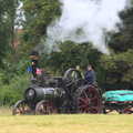 Steam traction-engine 'Oliver' trundles along, Thrandeston Pig, Little Green, Thrandeston, Suffolk - 29th June 2014