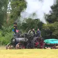 Steam traction-engine 'Oliver' trundles along, Thrandeston Pig, Little Green, Thrandeston, Suffolk - 29th June 2014