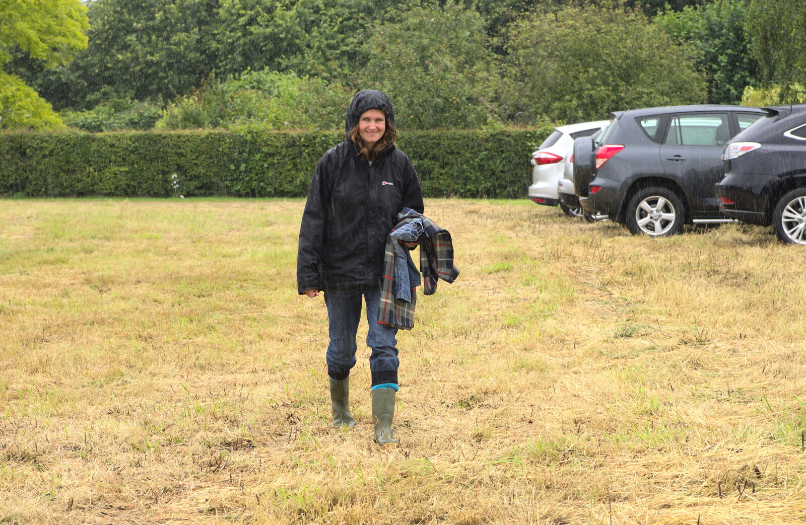 Isobel looks a bit damp from Thrandeston Pig, Little Green, Thrandeston, Suffolk - 29th June 2014