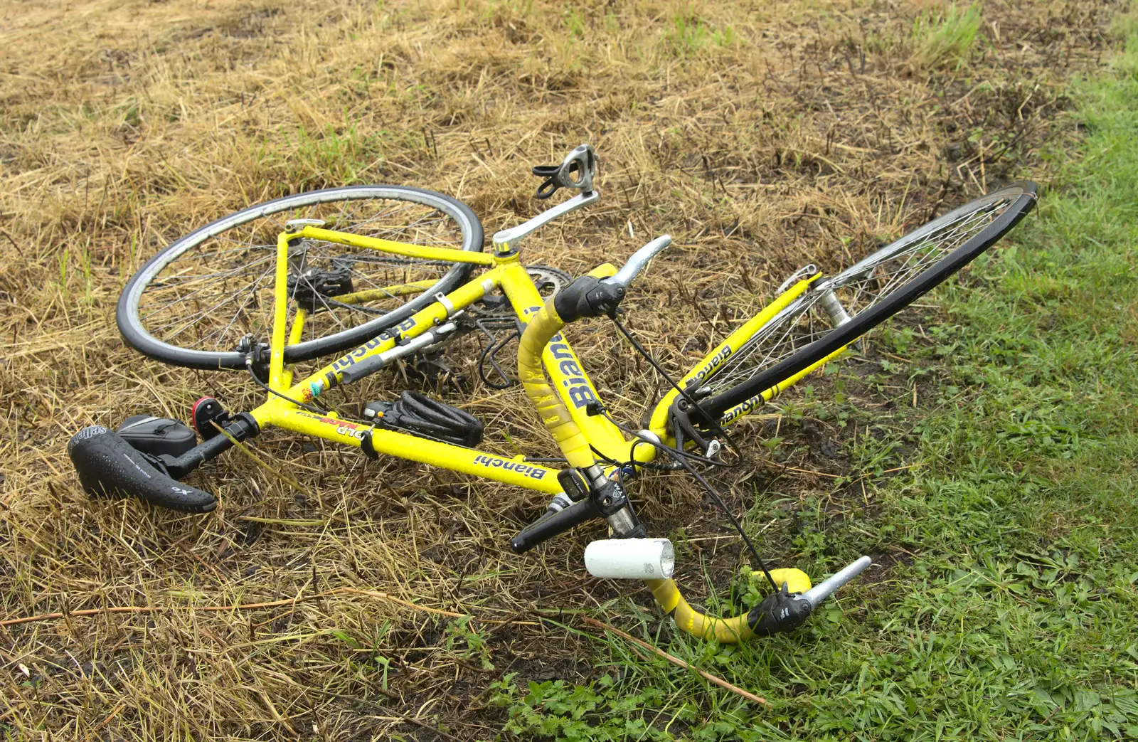 The Boy Phil's bike is left out for a wash, from Thrandeston Pig, Little Green, Thrandeston, Suffolk - 29th June 2014