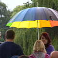 Rainbow umbrella, Thrandeston Pig, Little Green, Thrandeston, Suffolk - 29th June 2014