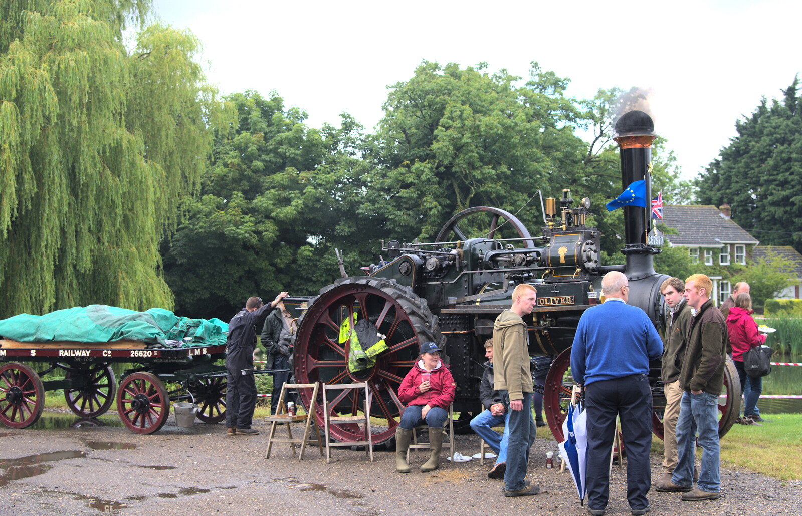 Oliver and a trailer from Thrandeston Pig, Little Green, Thrandeston, Suffolk - 29th June 2014