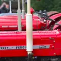 A line-up of red Massey-Fergusons, Thrandeston Pig, Little Green, Thrandeston, Suffolk - 29th June 2014