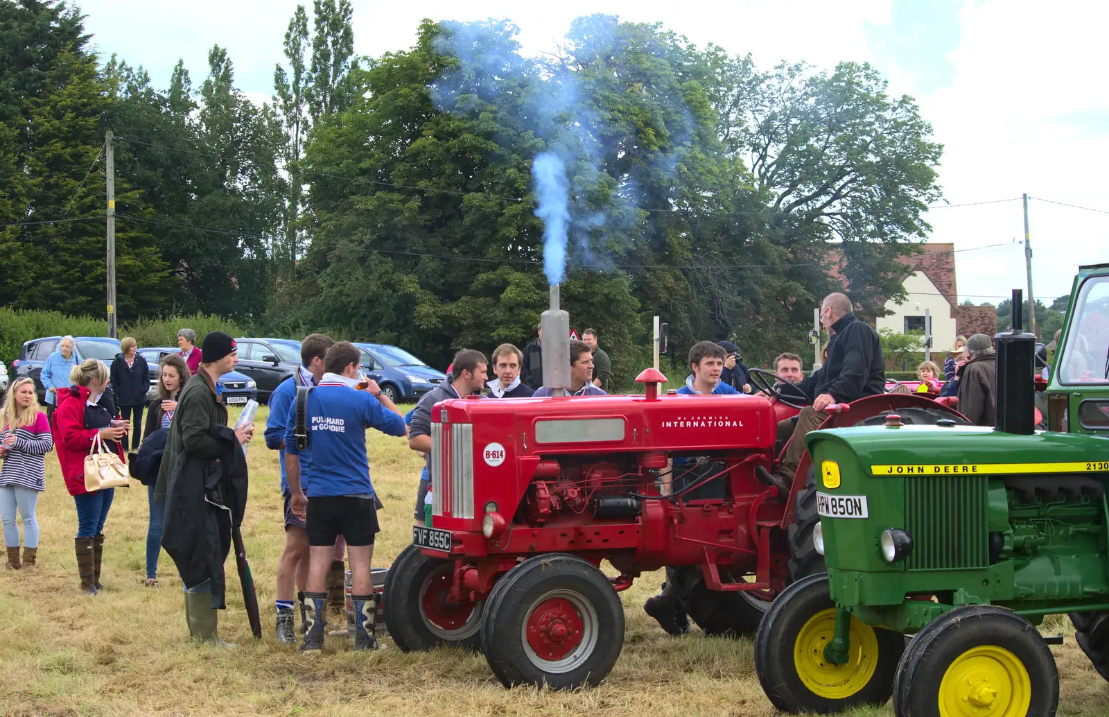 A McCormack International fires up, from Thrandeston Pig, Little Green, Thrandeston, Suffolk - 29th June 2014