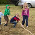 Oak lends a hand on the rope, Thrandeston Pig, Little Green, Thrandeston, Suffolk - 29th June 2014