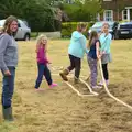 Isobel rounds up a girls team, Thrandeston Pig, Little Green, Thrandeston, Suffolk - 29th June 2014