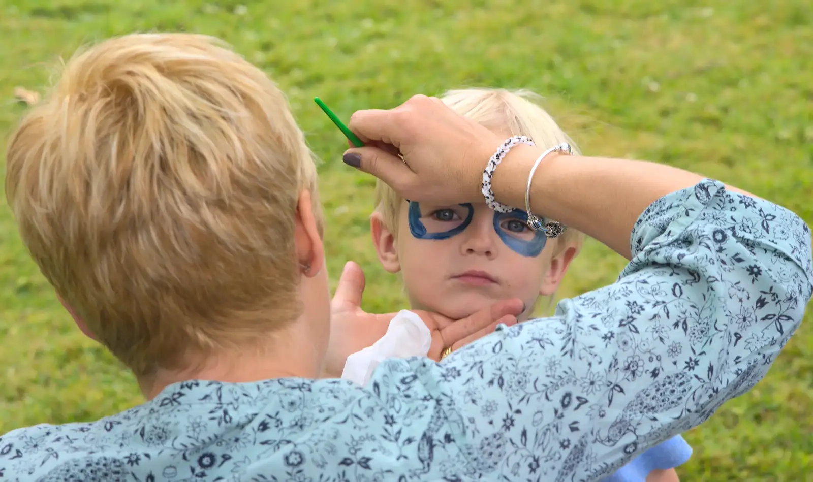 Harry gets some bat wings, from The Village Summer Fête, Brome, Suffolk - 5th July 2014