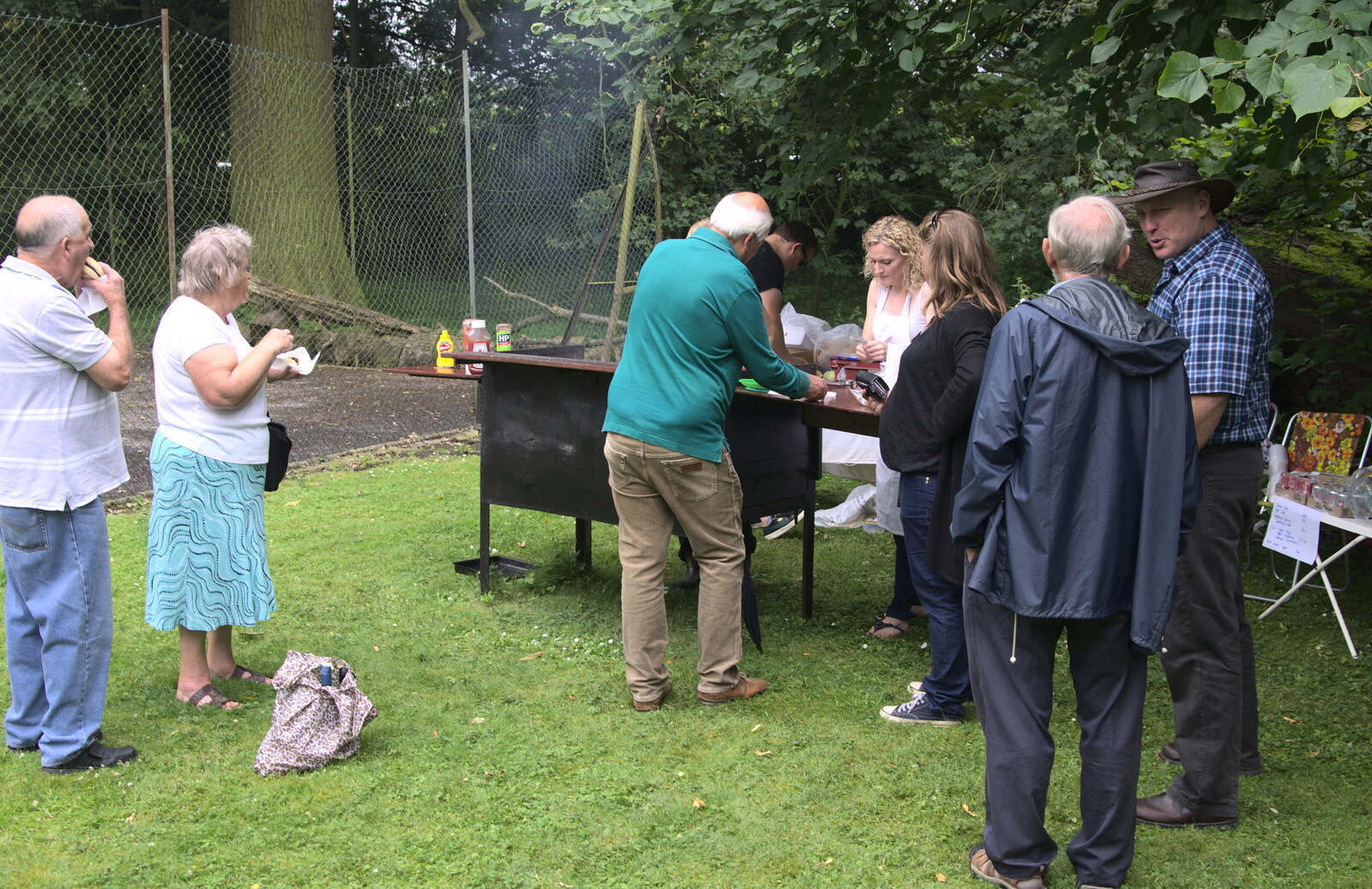 The vilage fête barbeque from The Village Summer Fête, Brome, Suffolk - 5th July 2014