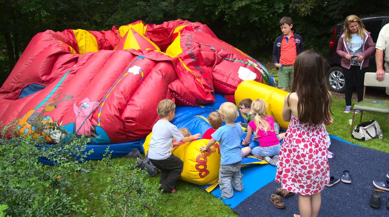 The bouncy castle has tragically deflated, from The Village Summer Fête, Brome, Suffolk - 5th July 2014