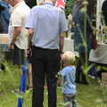 Harry follows Grandad around, The Village Summer Fête, Brome, Suffolk - 5th July 2014