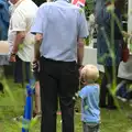 Harry follows Grandad around, The Village Summer Fête, Brome, Suffolk - 5th July 2014