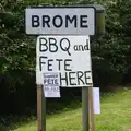 The Brome sign has been adjusted, The Village Summer Fête, Brome, Suffolk - 5th July 2014