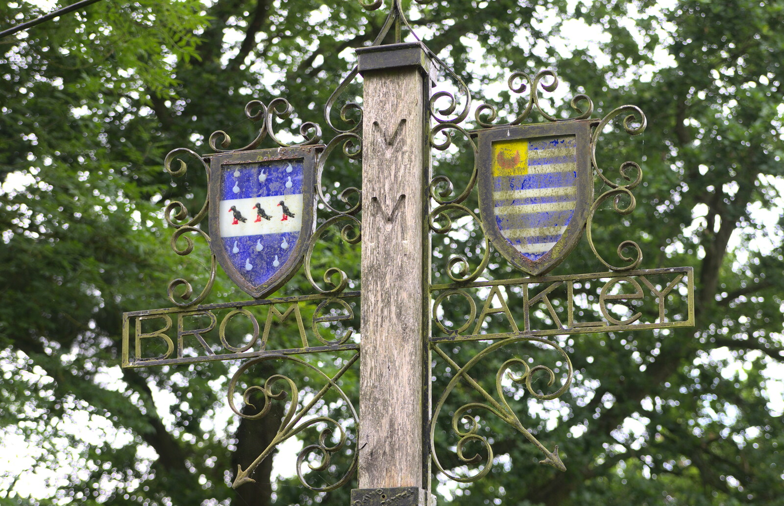 The Brome and Oakley village sign from The Village Summer Fête, Brome, Suffolk - 5th July 2014