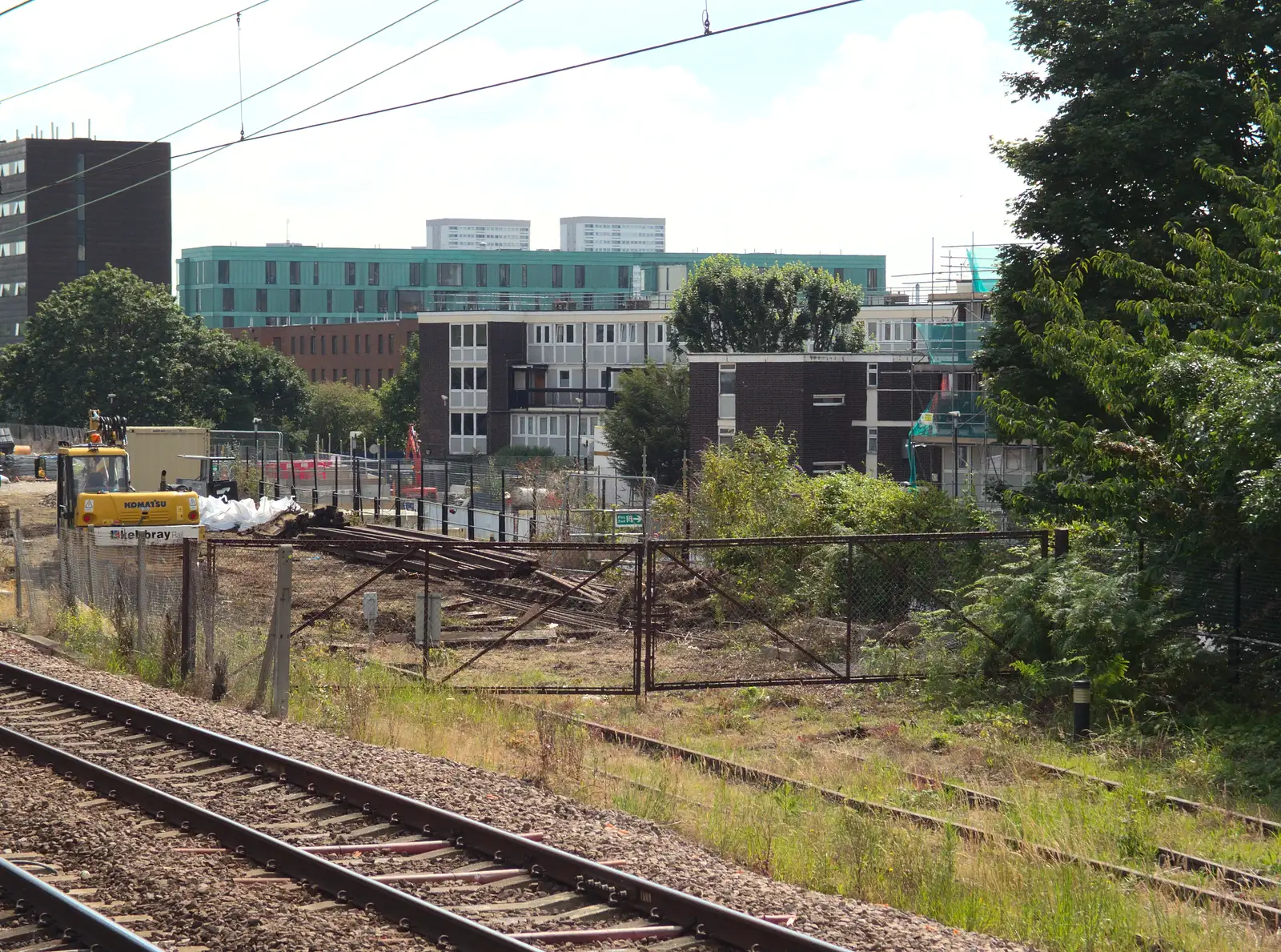 There's a pile of dereliction by the railway line, from A Trip to Pizza Pub, Great Suffolk Street, Southwark - 8th July 2014