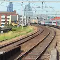 The multi-liveried train snakes into London, A Trip to Pizza Pub, Great Suffolk Street, Southwark - 8th July 2014