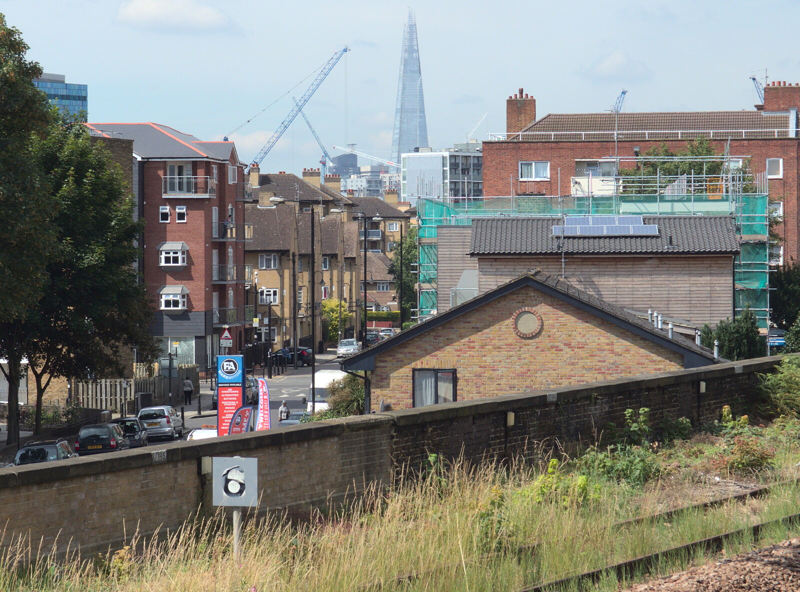 The Shard in the distance from A Trip to Pizza Pub, Great Suffolk Street, Southwark - 8th July 2014