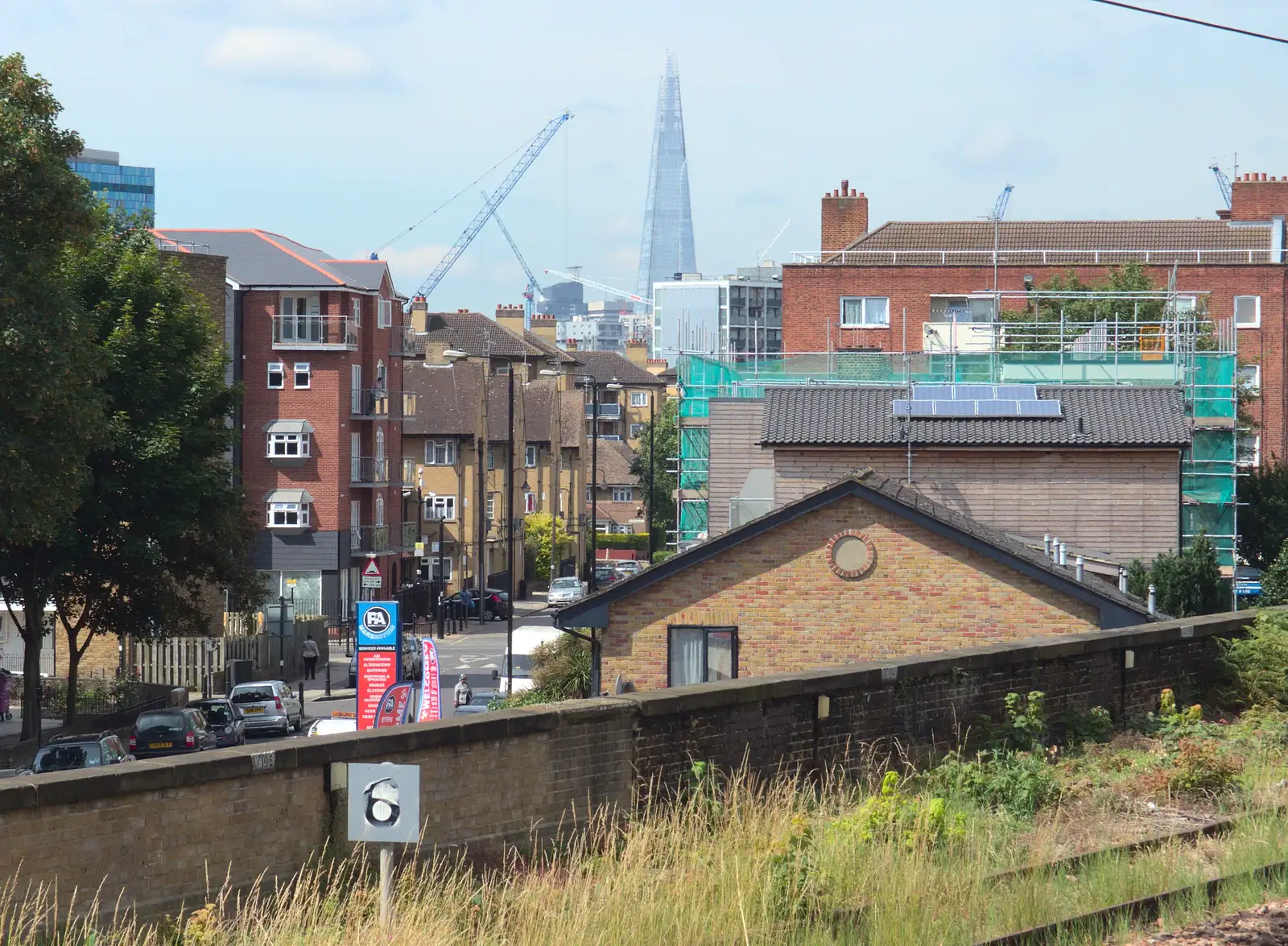 The Shard in the distance, from A Trip to Pizza Pub, Great Suffolk Street, Southwark - 8th July 2014