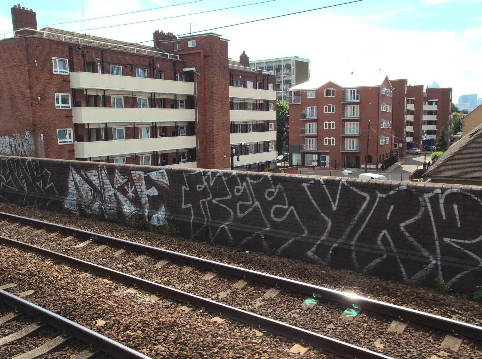 Graffiti on a railway bridge, from A Trip to Pizza Pub, Great Suffolk Street, Southwark - 8th July 2014