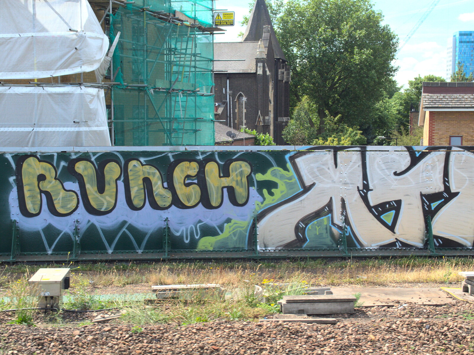 Runch graffiti from A Trip to Pizza Pub, Great Suffolk Street, Southwark - 8th July 2014