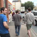 Fran and the gang on Southwark Bridge Road, A Trip to Pizza Pub, Great Suffolk Street, Southwark - 8th July 2014