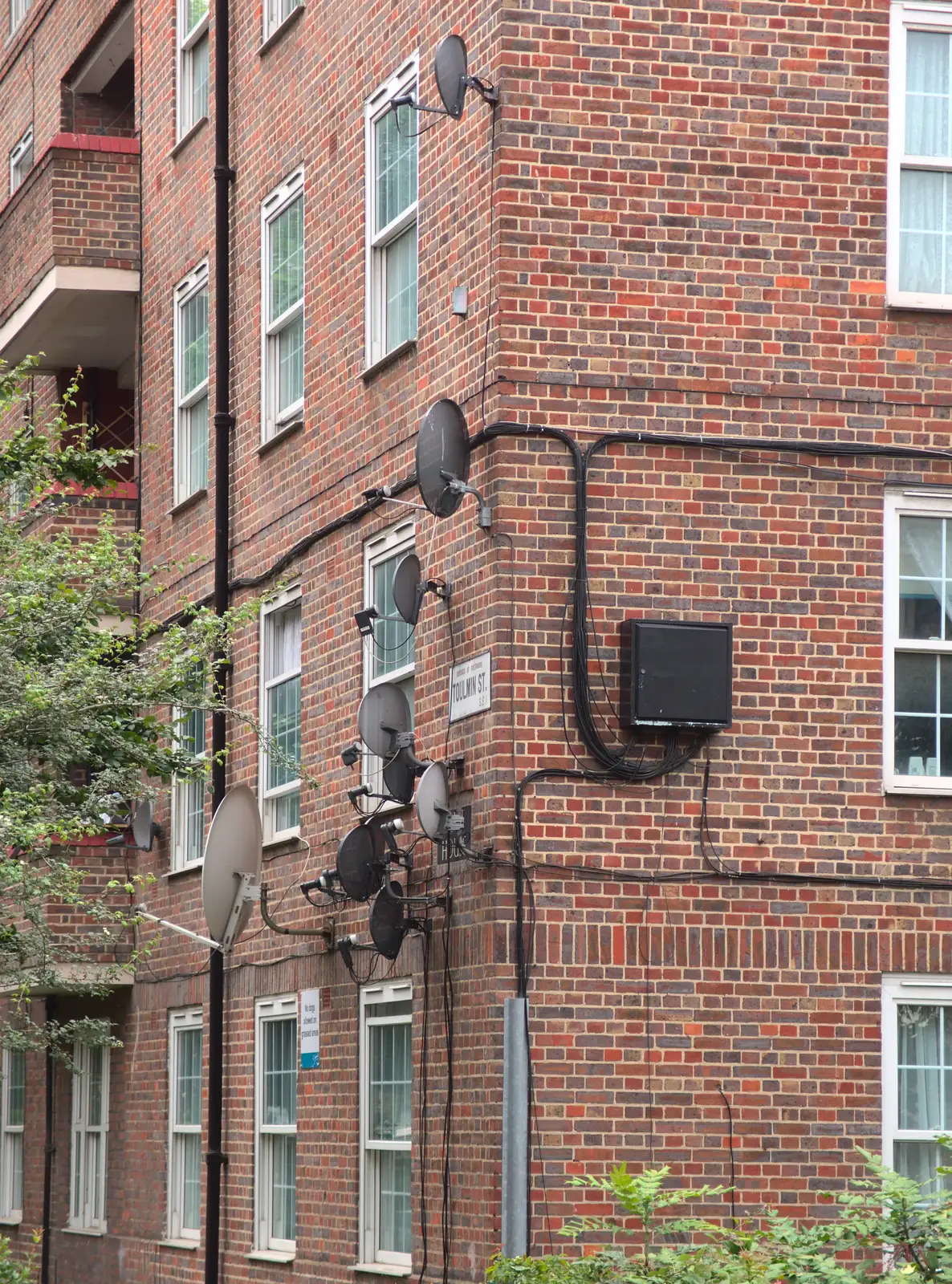 A forest of satellite dishes, from A Trip to Pizza Pub, Great Suffolk Street, Southwark - 8th July 2014