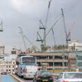 The forest of cranes at the Bloomberg development, A Trip to Pizza Pub, Great Suffolk Street, Southwark - 8th July 2014