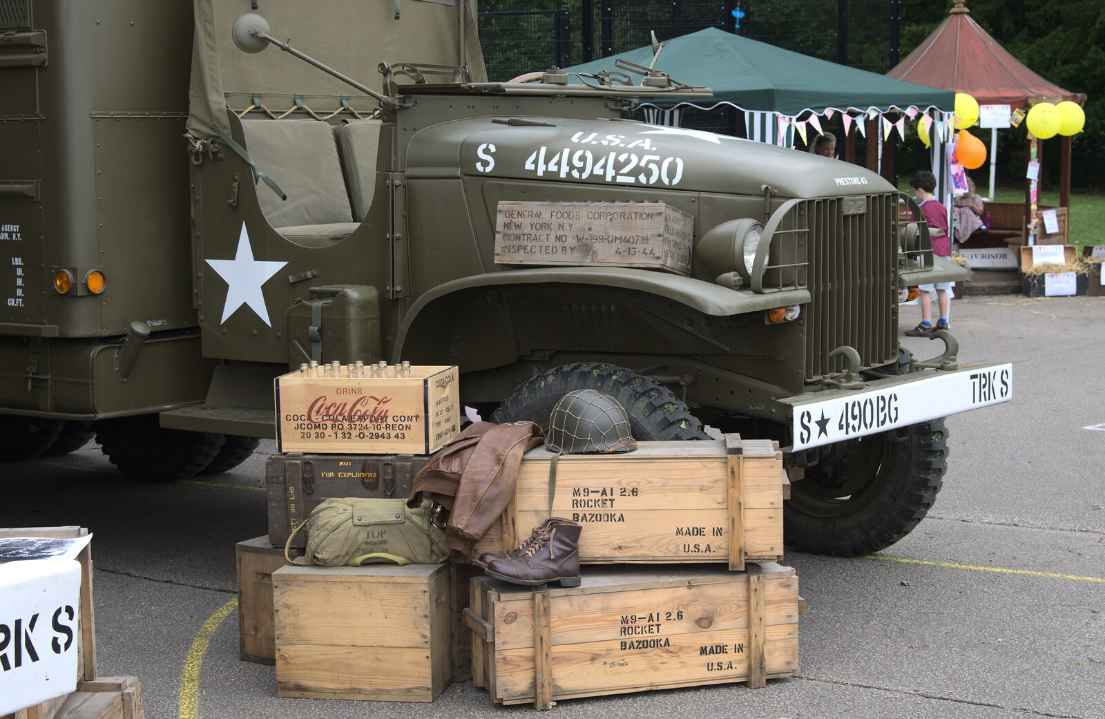 Chickens' truck and some bazooka boxes from St. Peter and St. Paul's School Summer Fete, Eye, Suffolk - 12th July 2014