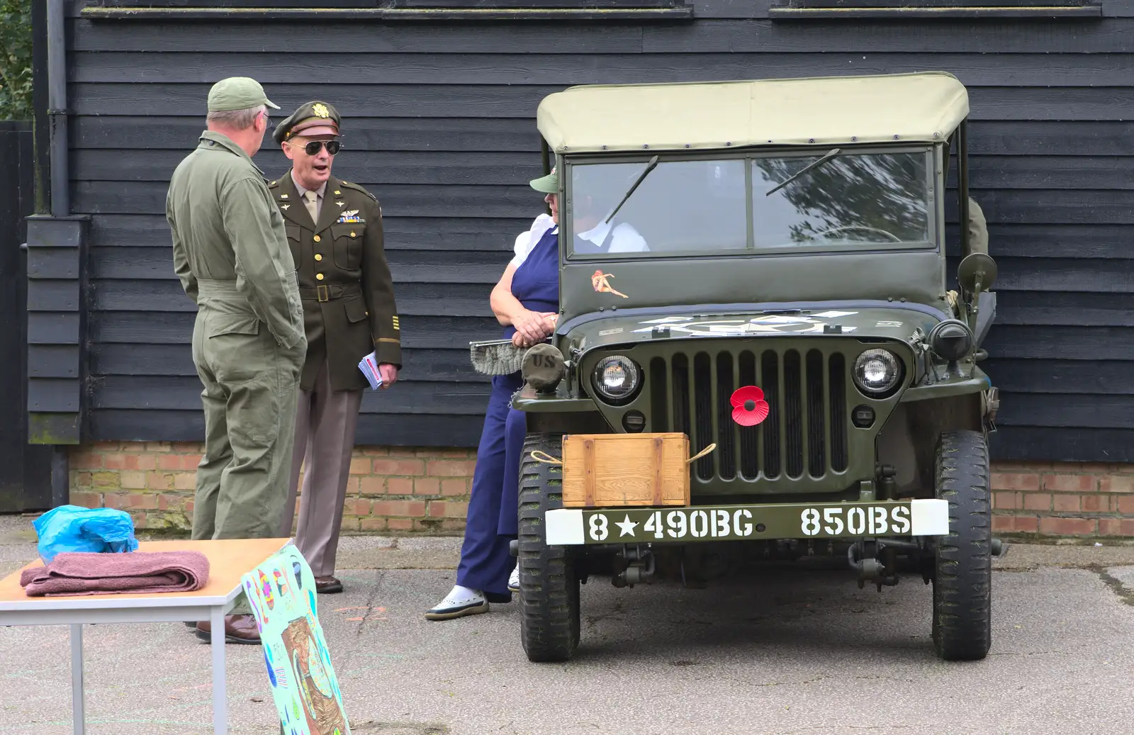 A Willys Jeep, from St. Peter and St. Paul's School Summer Fete, Eye, Suffolk - 12th July 2014