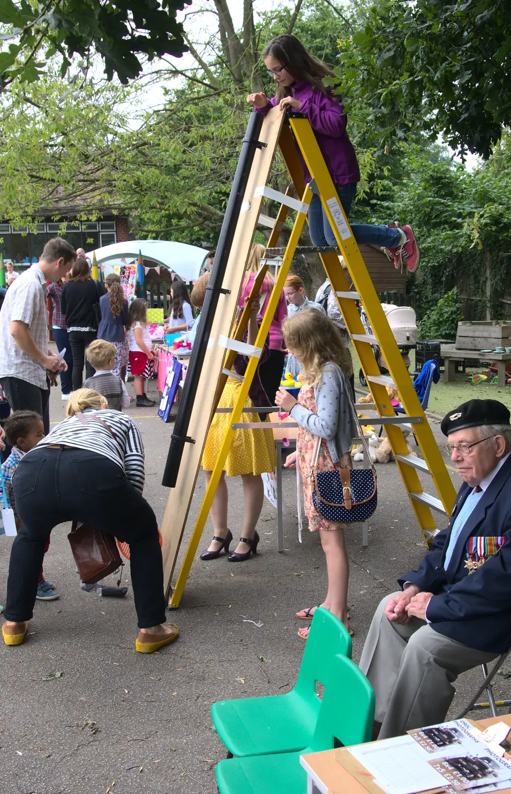 There's an especially-long Splat the Rat pipe, from St. Peter and St. Paul's School Summer Fete, Eye, Suffolk - 12th July 2014