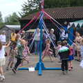 The maypole tangling gets a bit more complicated, St. Peter and St. Paul's School Summer Fete, Eye, Suffolk - 12th July 2014