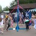 The maypole tangling gets a bit more complicated, St. Peter and St. Paul's School Summer Fete, Eye, Suffolk - 12th July 2014