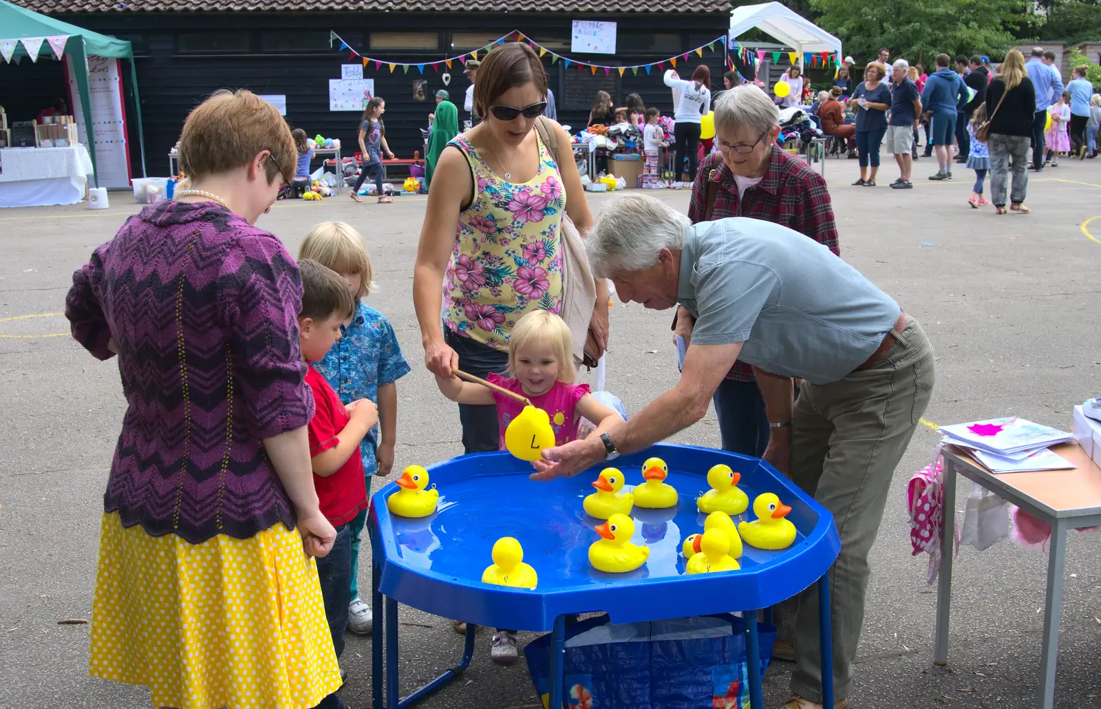 Fishing for ducks, from St. Peter and St. Paul's School Summer Fete, Eye, Suffolk - 12th July 2014