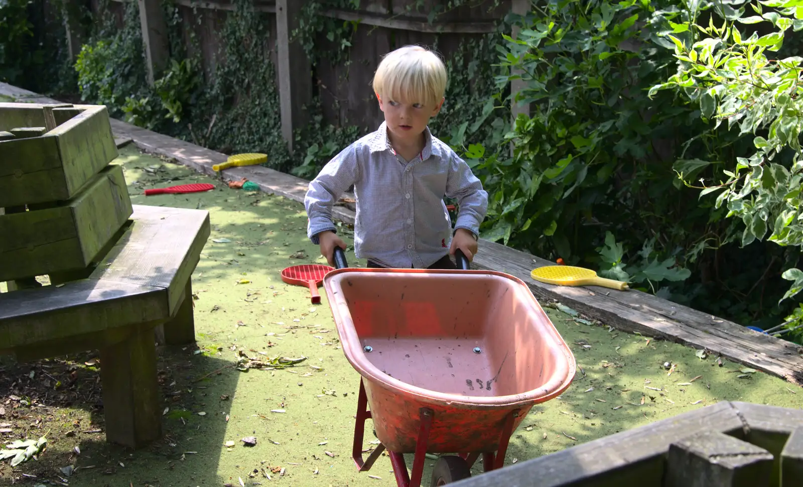 Gabes roams around looking for trouble, from St. Peter and St. Paul's School Summer Fete, Eye, Suffolk - 12th July 2014