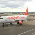 An easyJet 737 taxis around, The Open Education Challenge, Barcelona, Catalonia - 13th July 2014