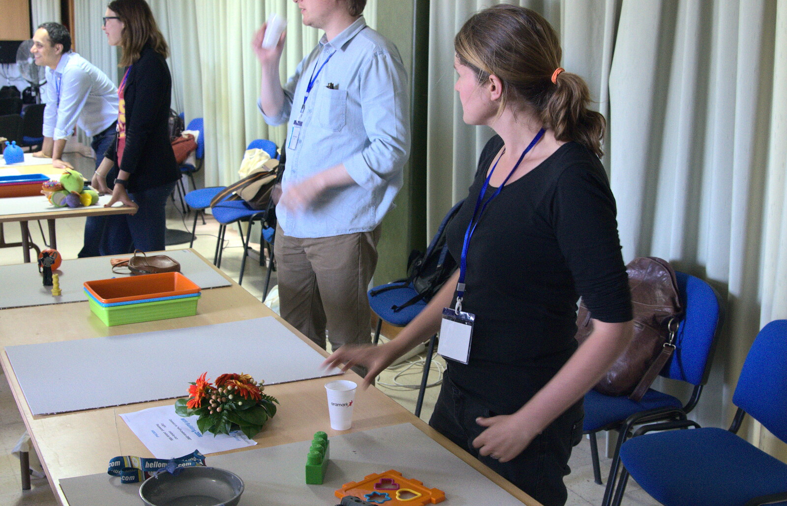 A craft workshop commences from The Open Education Challenge, Barcelona, Catalonia - 13th July 2014