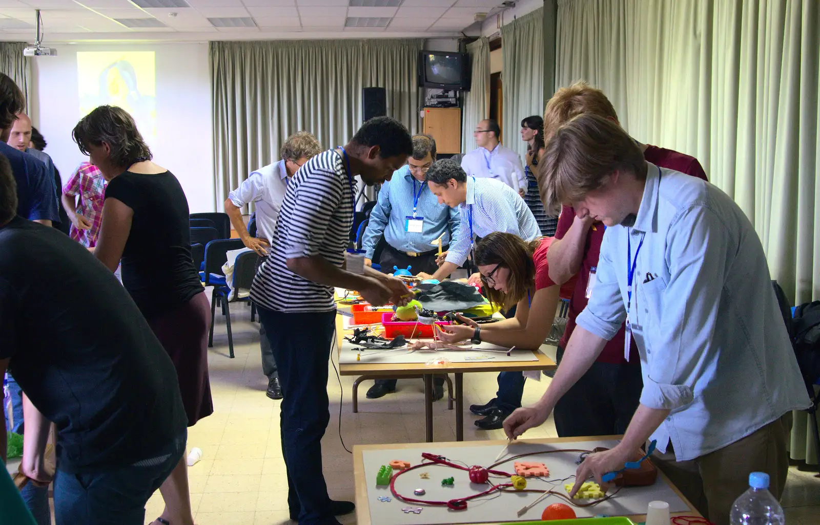 It's a hive of activity, from The Open Education Challenge, Barcelona, Catalonia - 13th July 2014