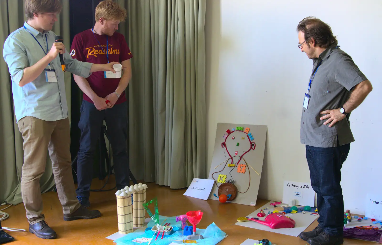 The team from Talkso do their speech, from The Open Education Challenge, Barcelona, Catalonia - 13th July 2014