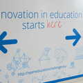 OEC signpost, The Open Education Challenge, Barcelona, Catalonia - 13th July 2014