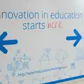 OEC signpost, The Open Education Challenge, Barcelona, Catalonia - 13th July 2014