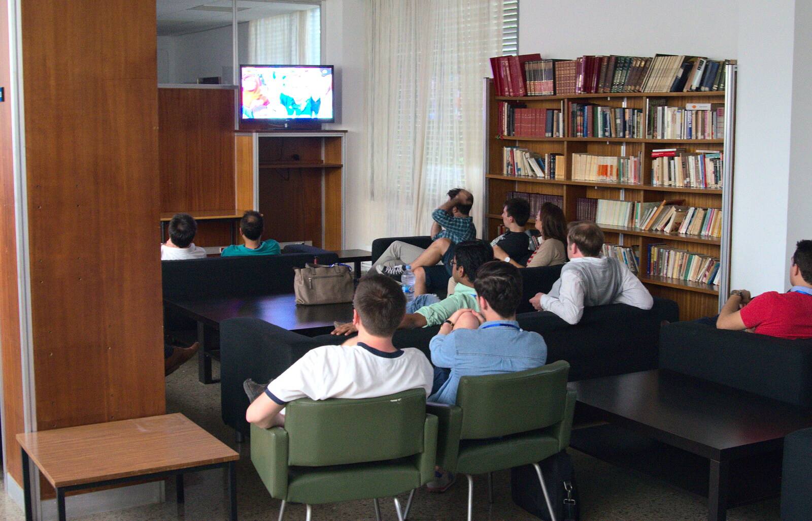There's time for a break and some TV from The Open Education Challenge, Barcelona, Catalonia - 13th July 2014