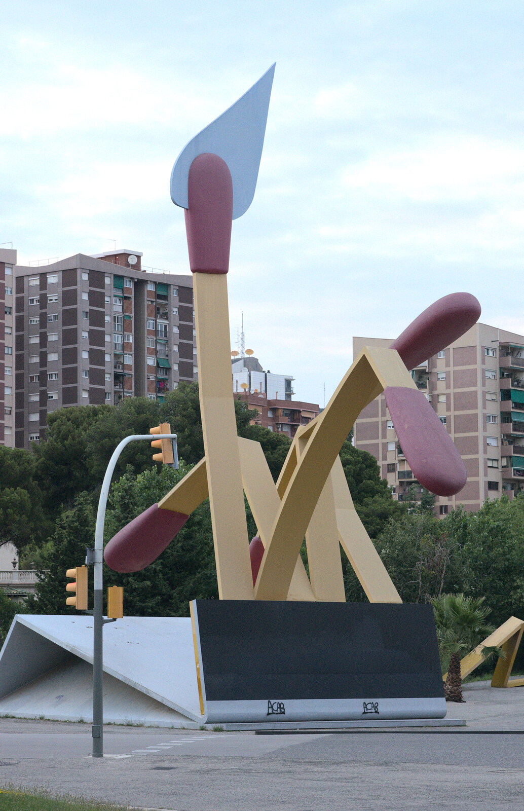 Funky matchbook sculpture just down the road from The Open Education Challenge, Barcelona, Catalonia - 13th July 2014