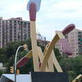 Funky matchbook sculpture just down the road, The Open Education Challenge, Barcelona, Catalonia - 13th July 2014