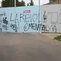 Some anarchist graffiti, The Open Education Challenge, Barcelona, Catalonia - 13th July 2014