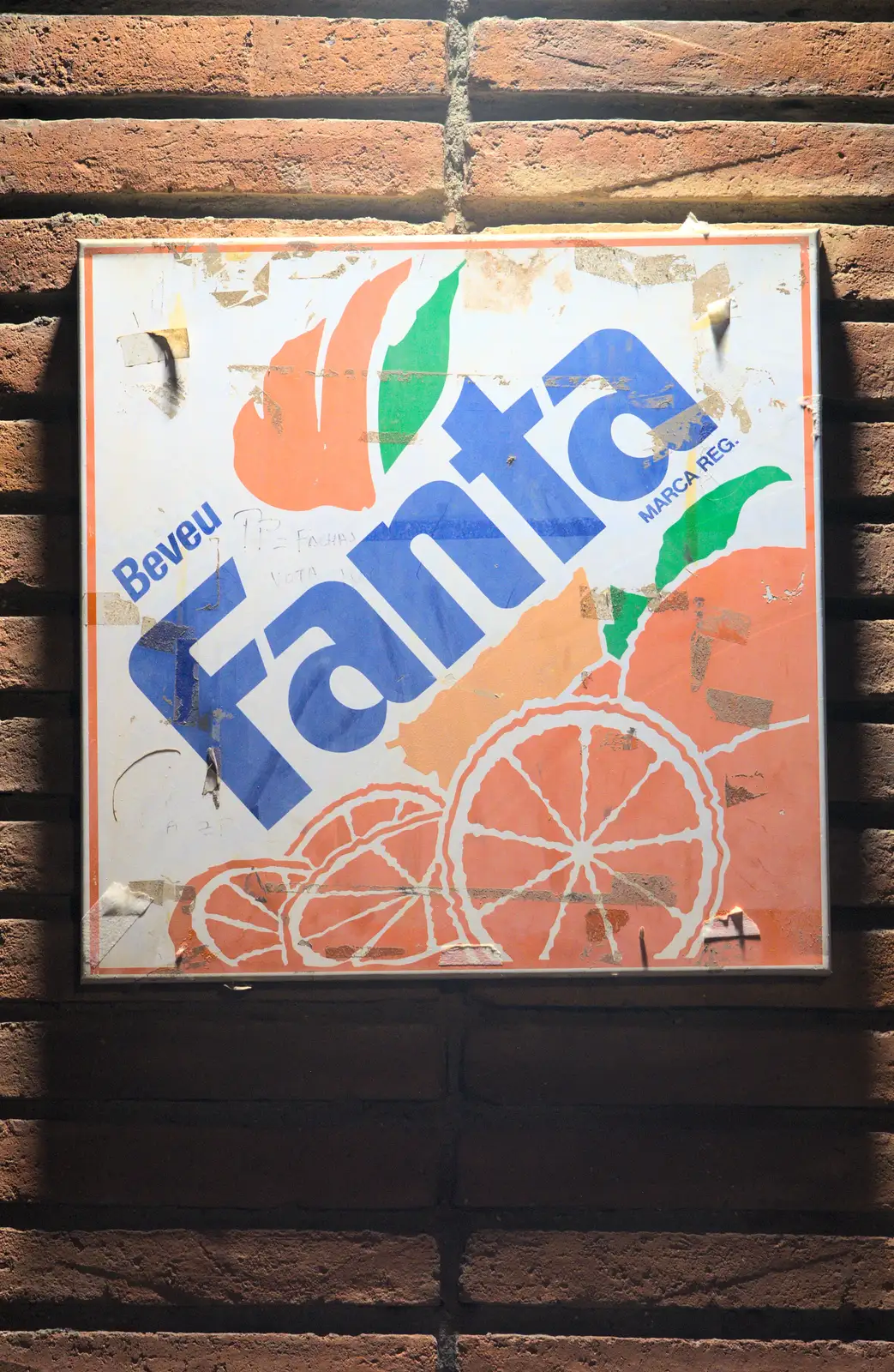 Crusty 'Fanta' café sign, from The Open Education Challenge, Barcelona, Catalonia - 13th July 2014