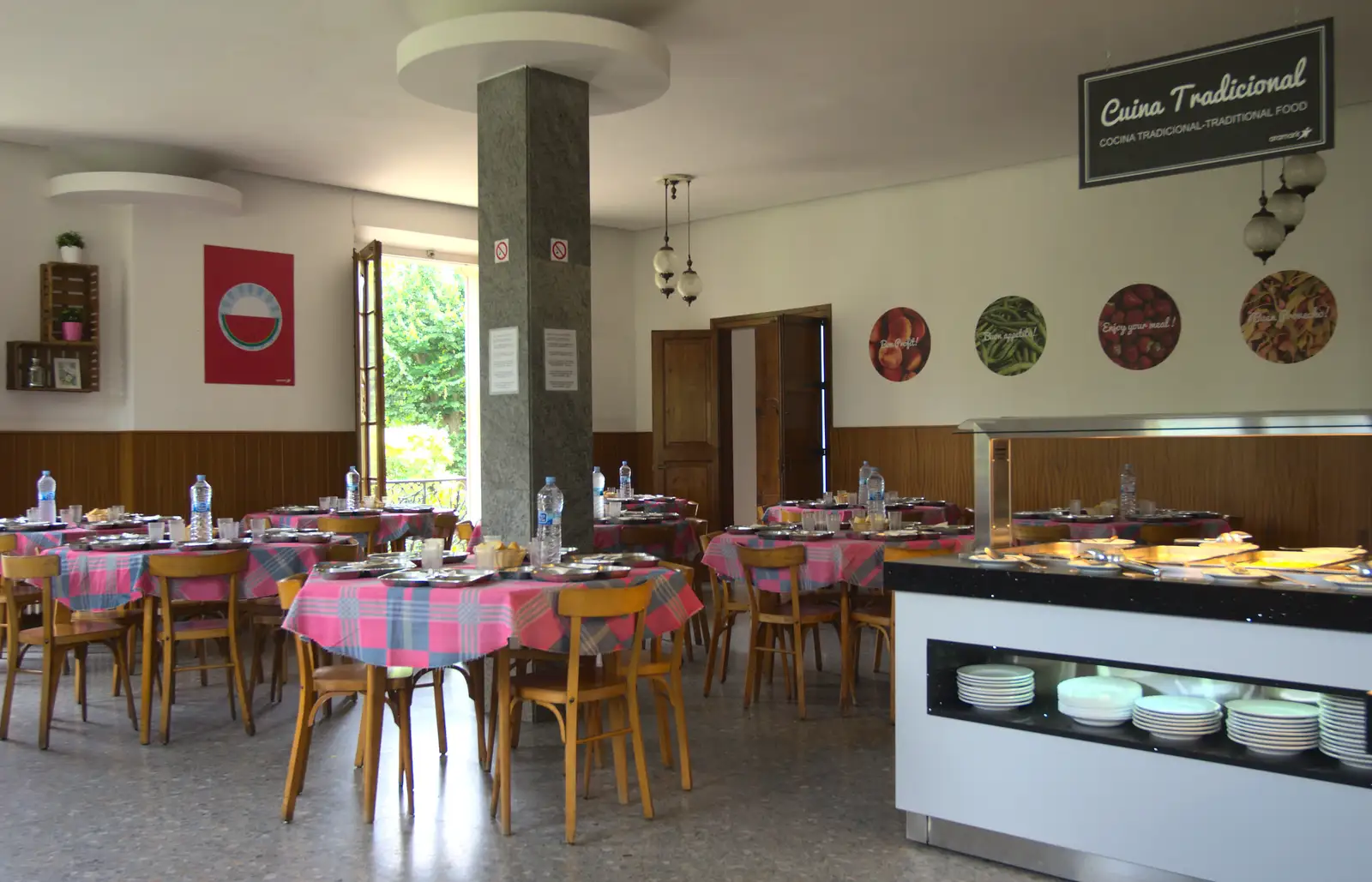 The OEC canteen, from The Open Education Challenge, Barcelona, Catalonia - 13th July 2014