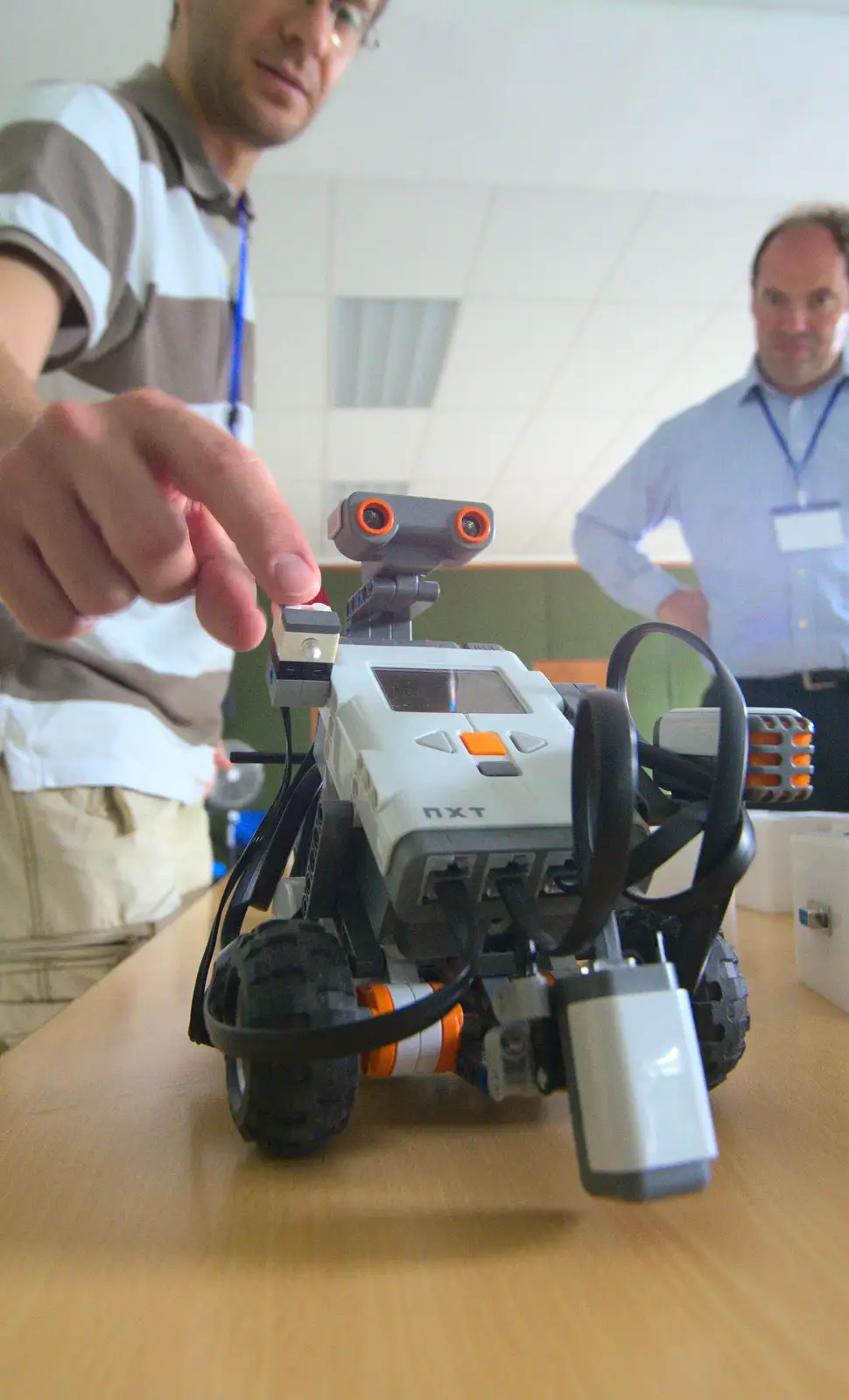 The Greek team show off their 'cube robots', from The Open Education Challenge, Barcelona, Catalonia - 13th July 2014